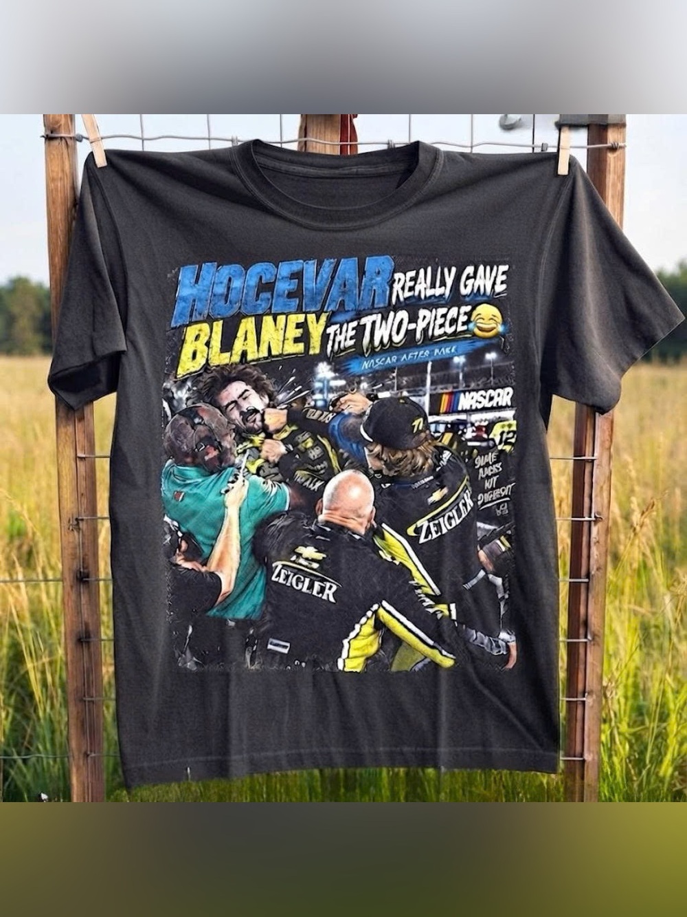 Retro Hocevar Blaney Two-Piece Graphic T-Shirt - Black
